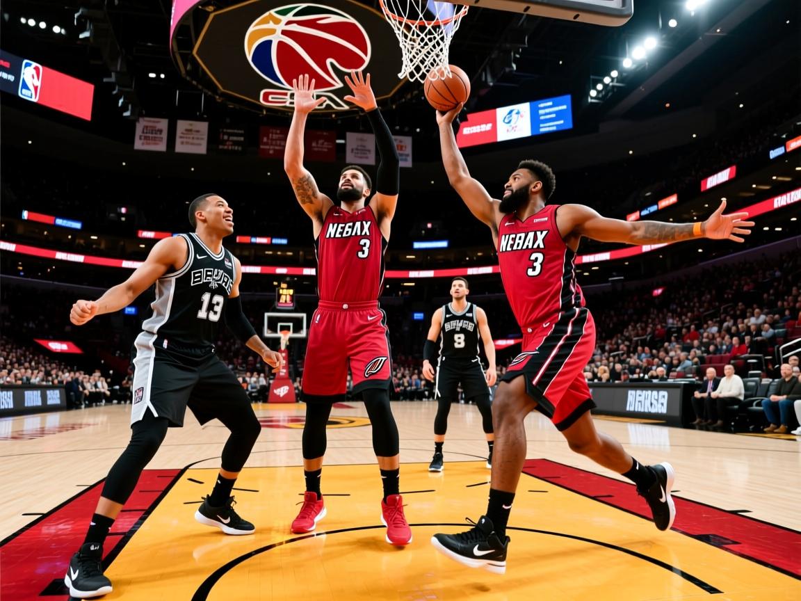 热火队战胜马刺，取得三连胜  第2张