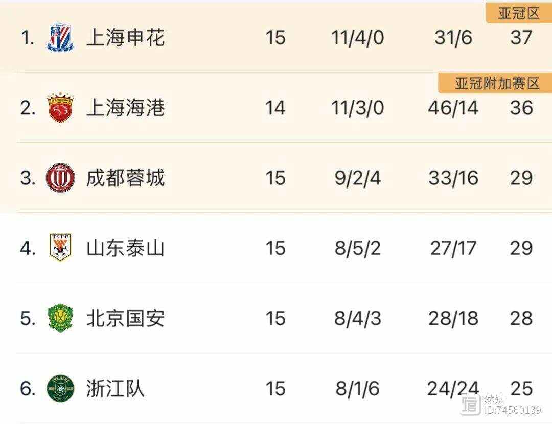 中超半程积分：国安申花竞争白热化5队挣扎保级的简单介绍